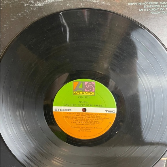 Genesis And Then There Were Three Vinyl LP Atlantic 1978 Phil Collins - Picture 5 of 5